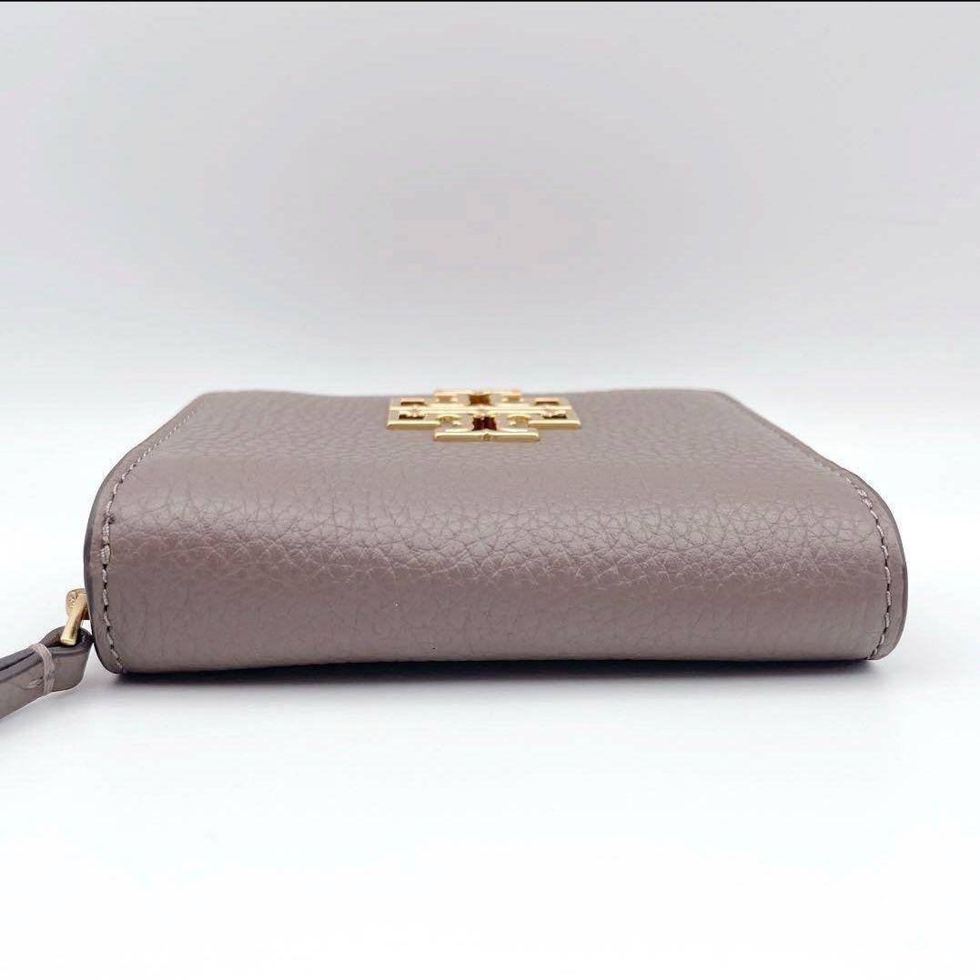 【美品】トリーバーチ 二つ折り財布 グレージュ