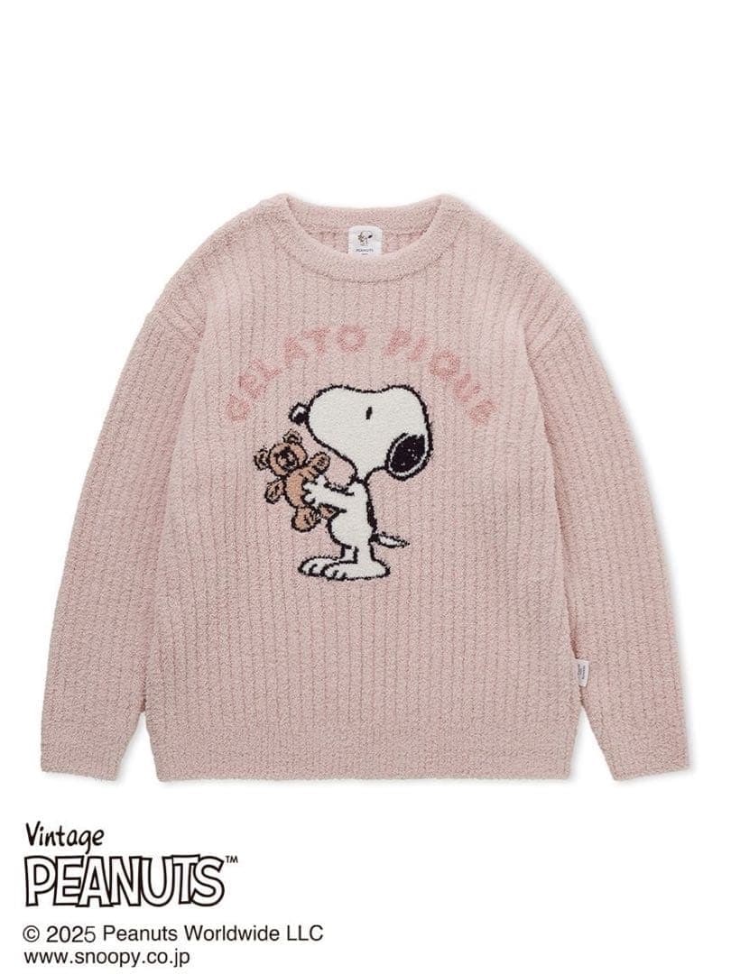 ジェラートピケ SNOOPY×BEAR ジャガードプルオーバー&ショートパンツ
