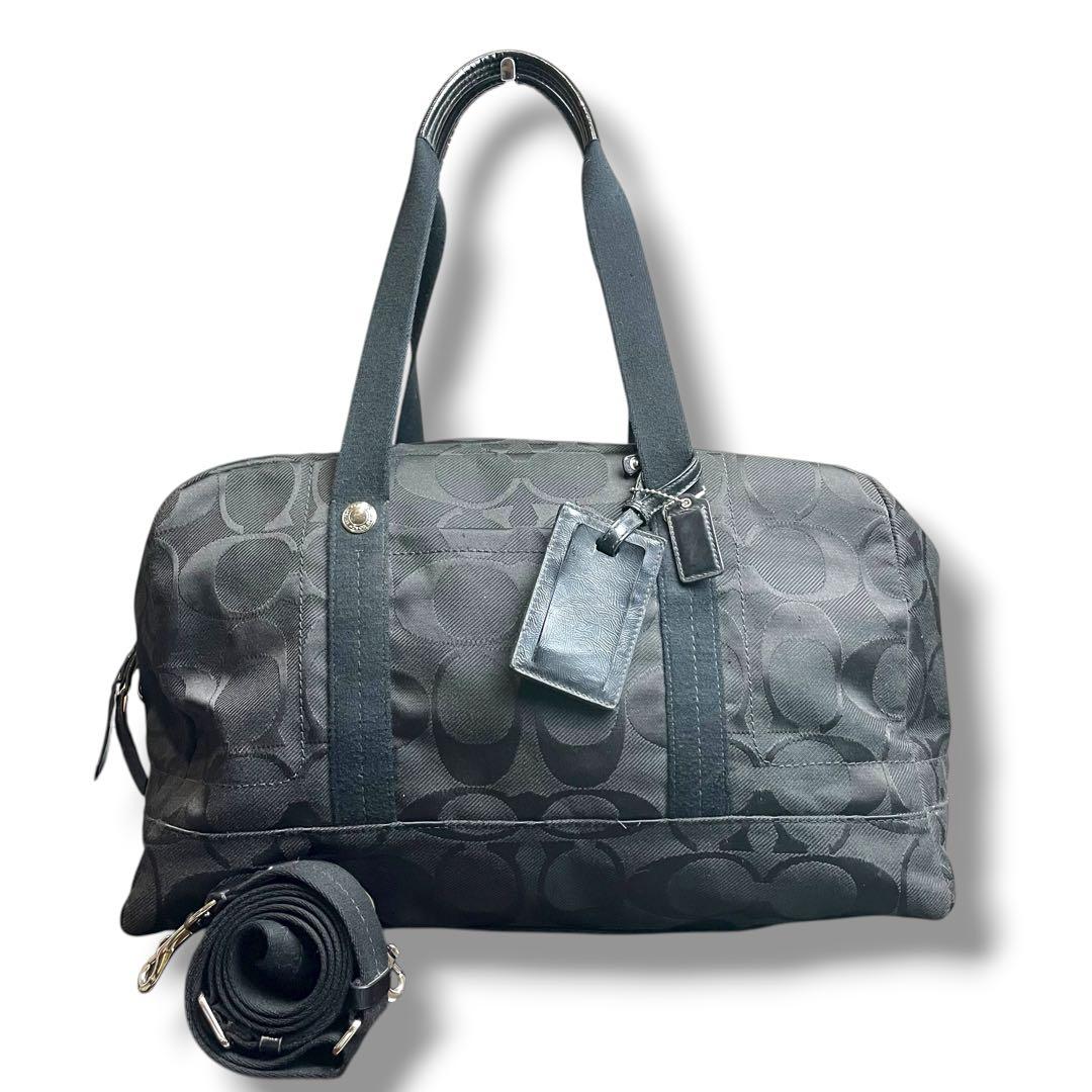 【大容量】COACH ボストンバッグ 2way シグネチャー F77286