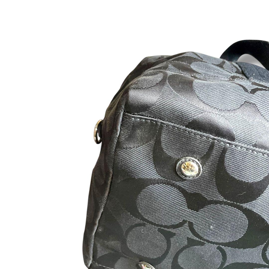 【大容量】COACH ボストンバッグ 2way シグネチャー F77286