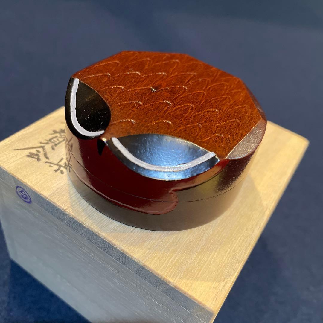 茶道具 (香合)『うそ鳥 香合』 表千家 「福岡県 献茶奉賛会」※美品