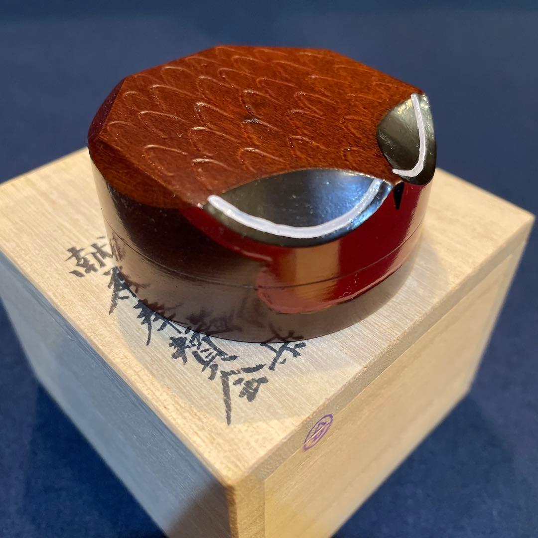 茶道具 (香合)『うそ鳥 香合』 表千家 「福岡県 献茶奉賛会」※美品
