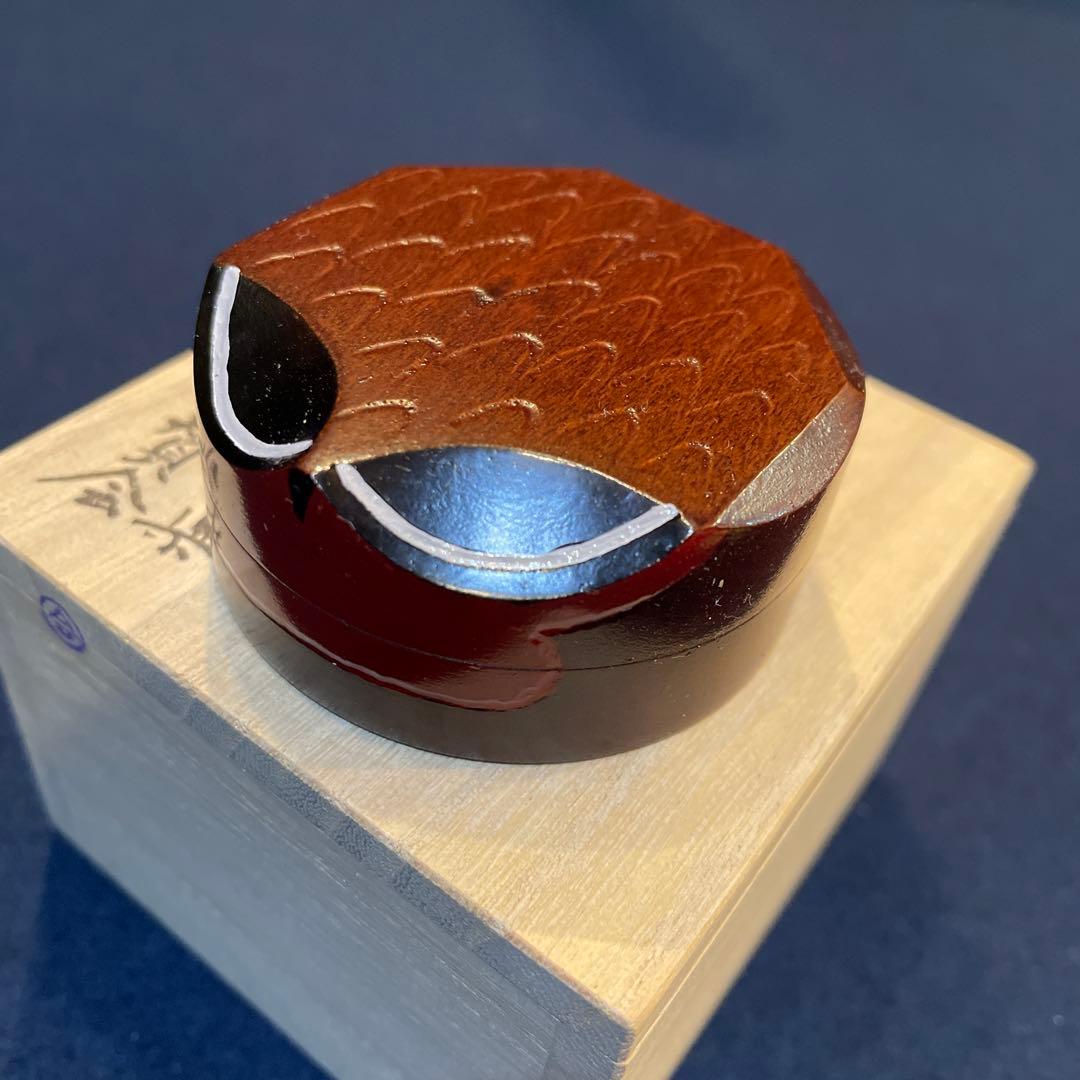 茶道具 (香合)『うそ鳥 香合』 表千家 「福岡県 献茶奉賛会」※美品