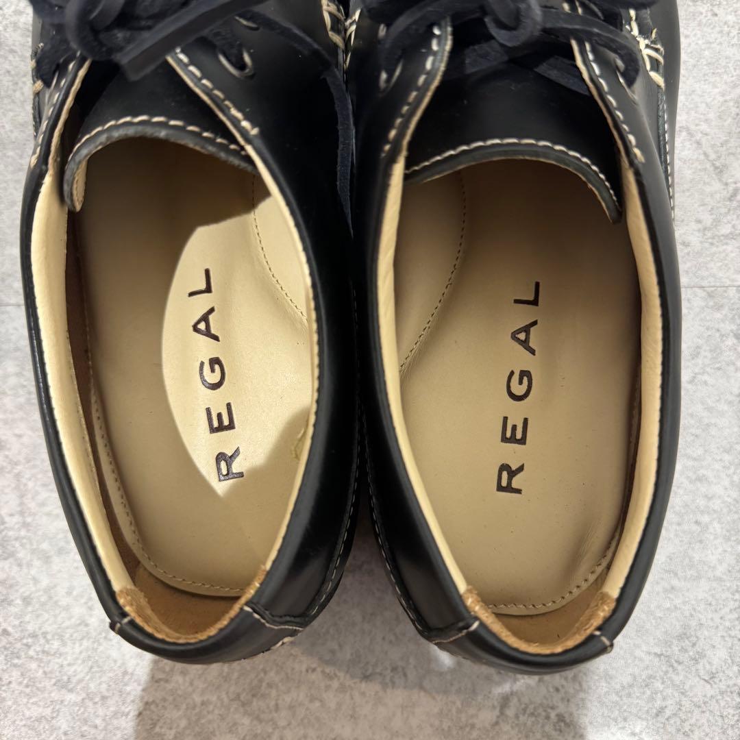 【未使用品】REGAL 25 デッキシューズ　3eye レザー　ビブラムソール