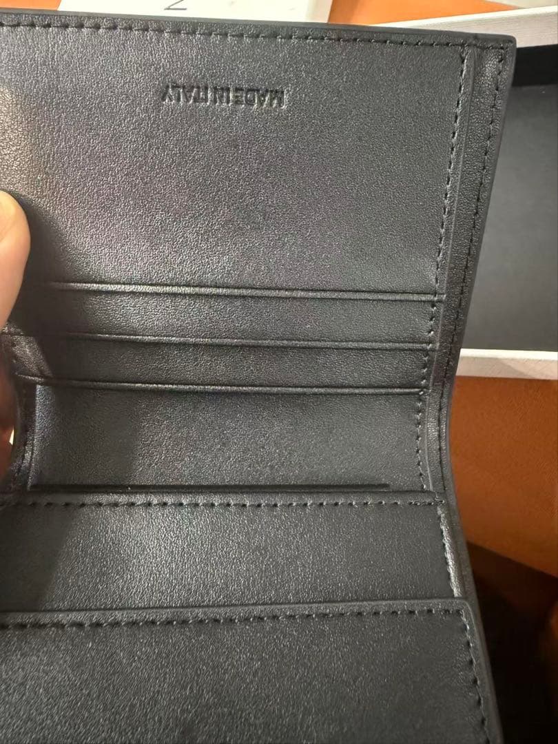 CELINE セリーヌ トリオンフ 真皮 三つ折り財布 ブラック
