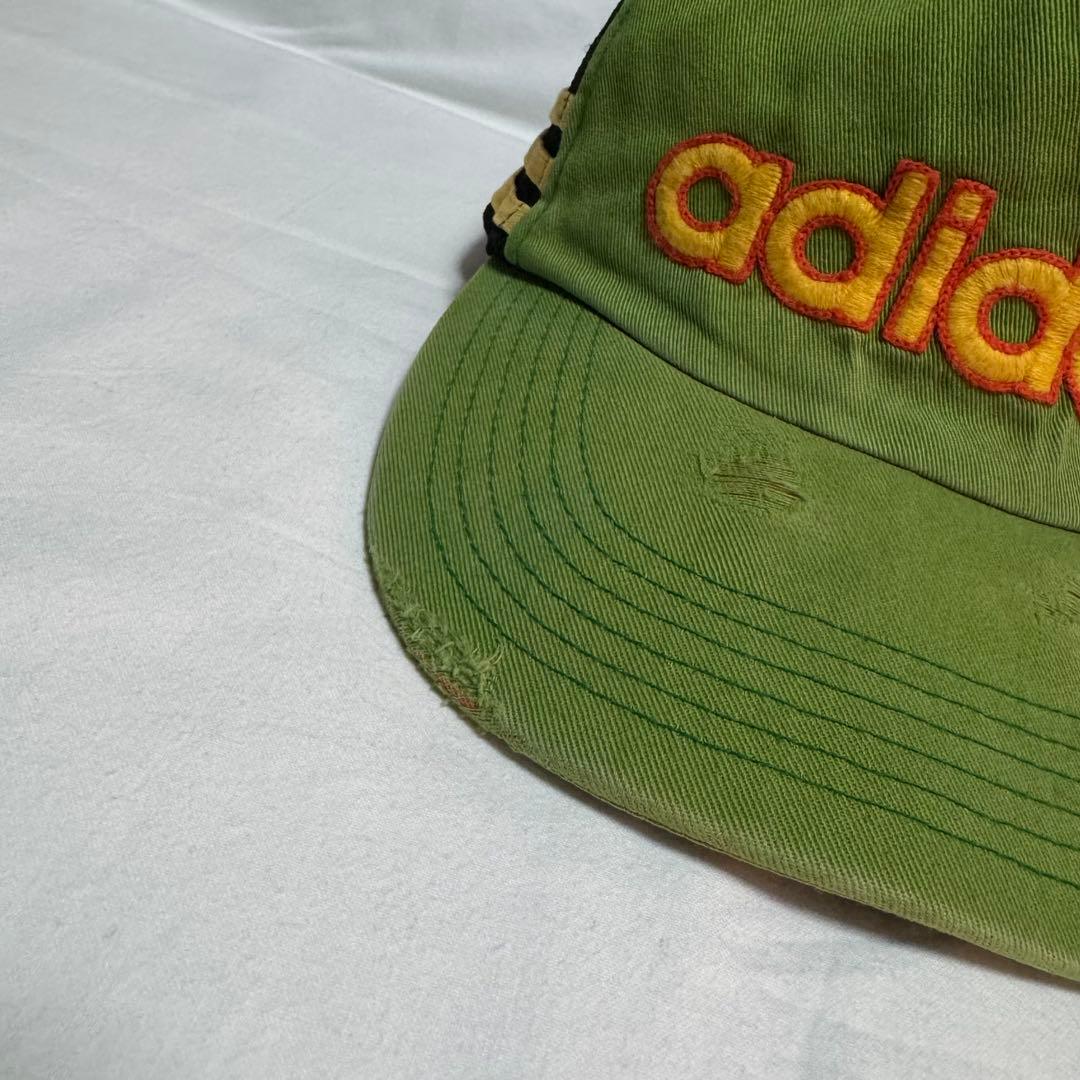 90s OLD adidas vintage加工 cap メッシュ ロゴ 激レア