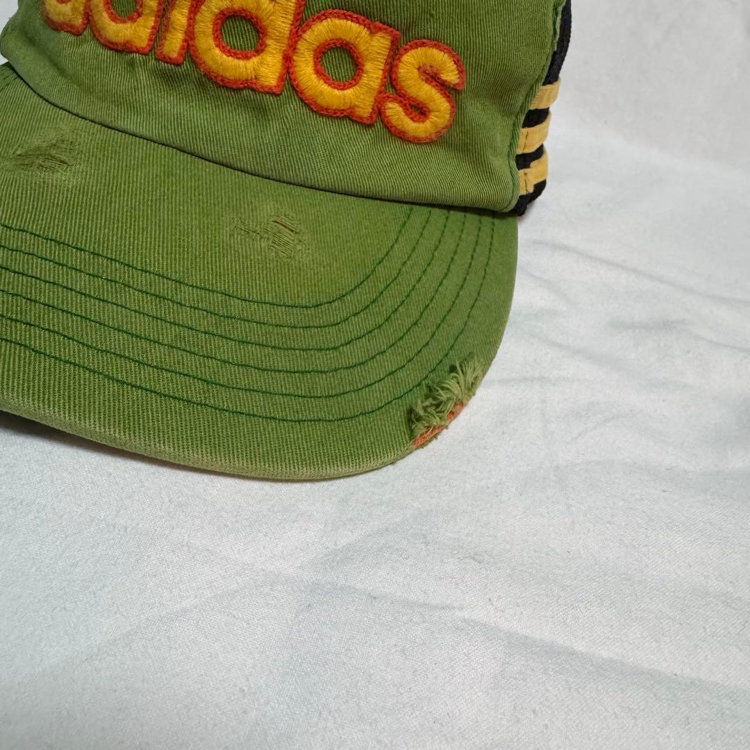 90s OLD adidas vintage加工 cap メッシュ ロゴ 激レア