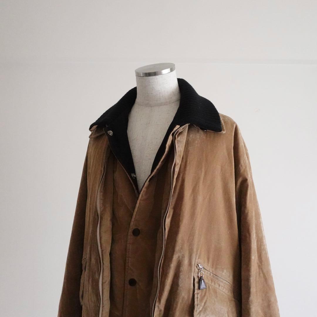 【イタリア製】1990s Camel Velvet Layered Jacket