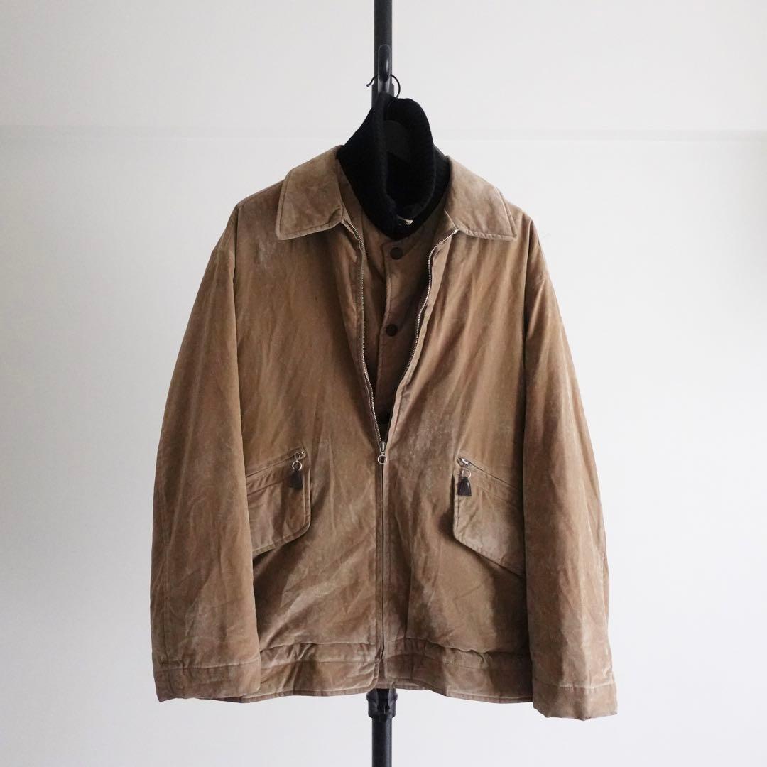 【イタリア製】1990s Camel Velvet Layered Jacket
