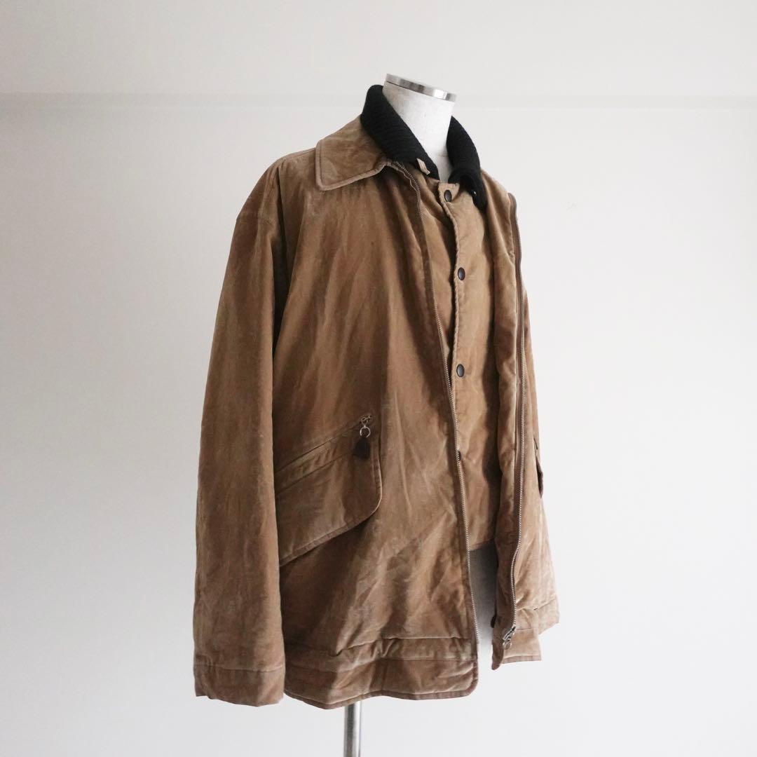 【イタリア製】1990s Camel Velvet Layered Jacket
