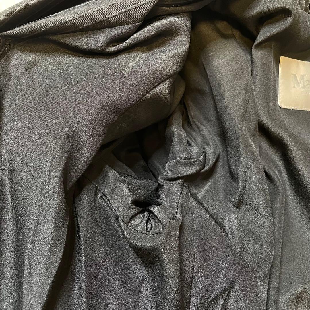 MaxMara シルクトレンチコート 黒 白タグ 現行 S フォーマル