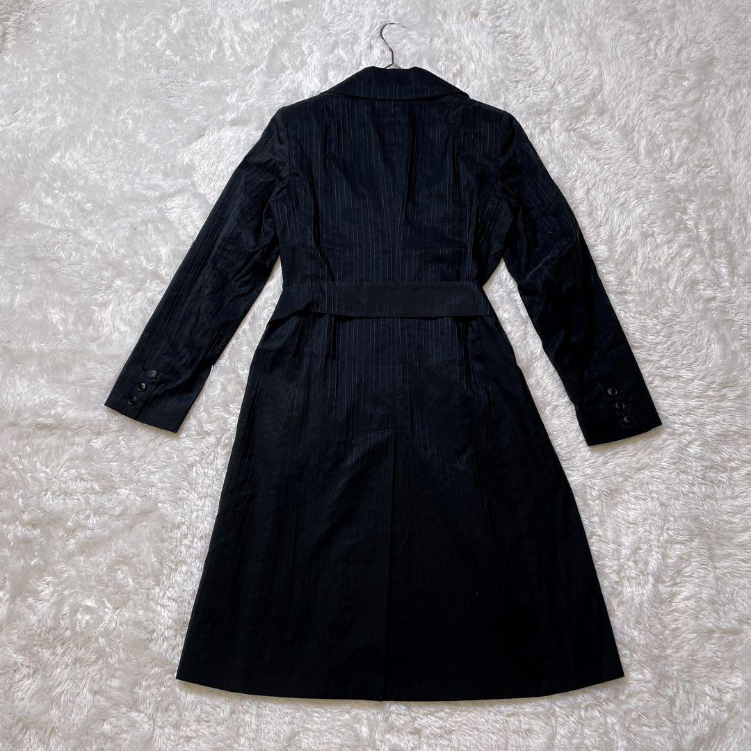 MaxMara シルクトレンチコート 黒 白タグ 現行 S フォーマル