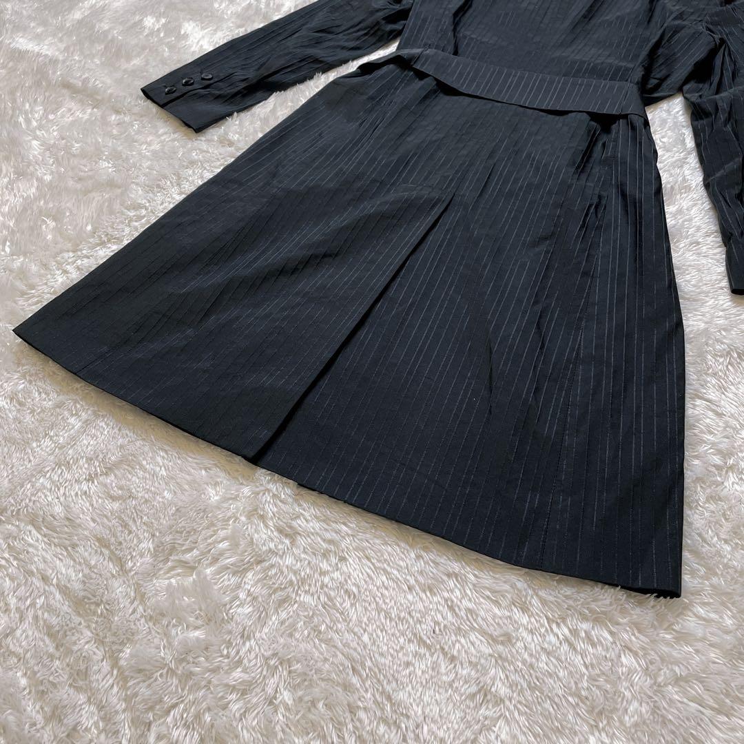 MaxMara シルクトレンチコート 黒 白タグ 現行 S フォーマル
