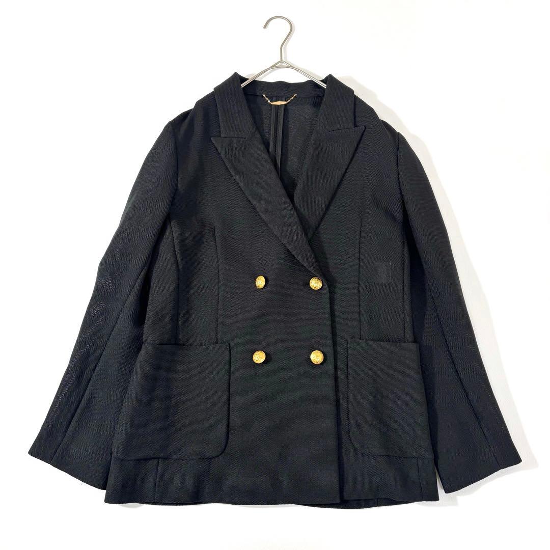 770未使用級✨アルアバイル カラミダブルコンパクトジャケット ブラック