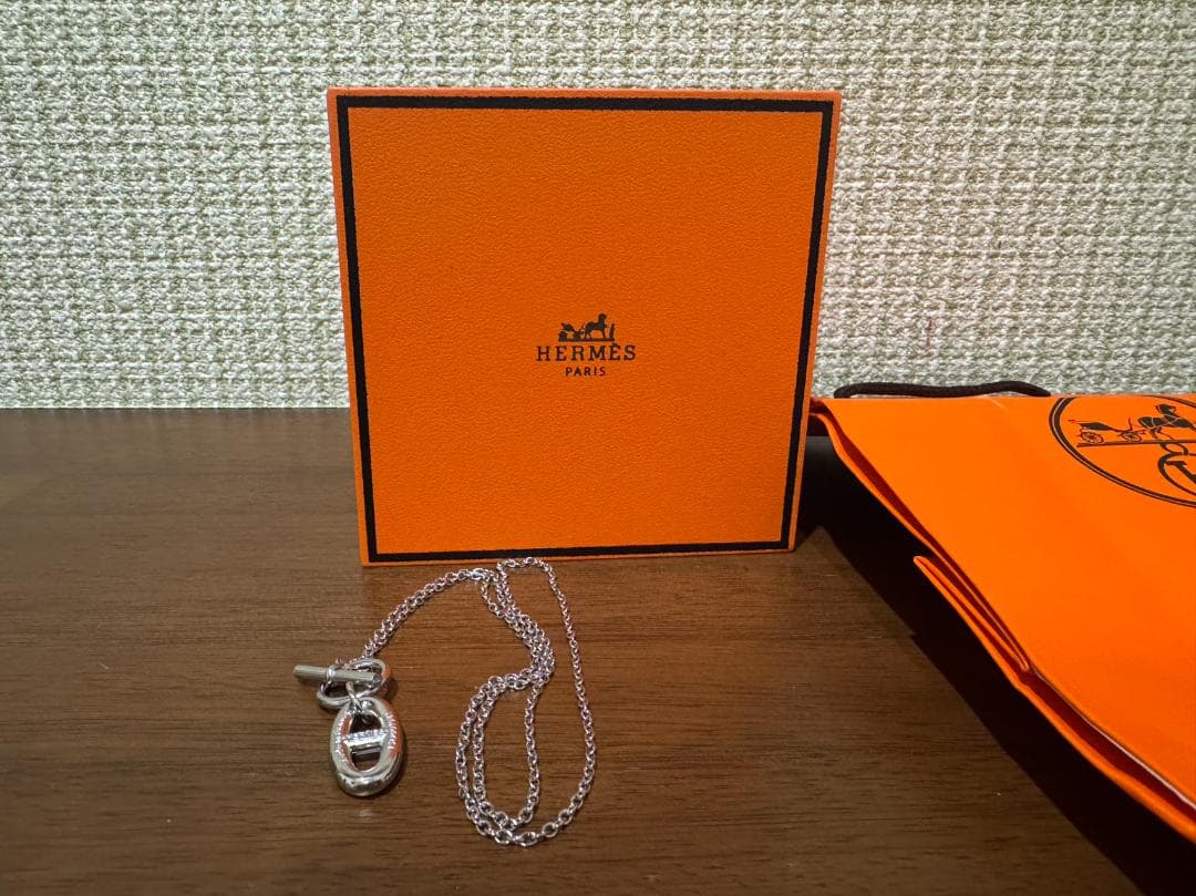 新品未使用HERMES シェーヌダンクルアミュレット ネックレスシルバー..