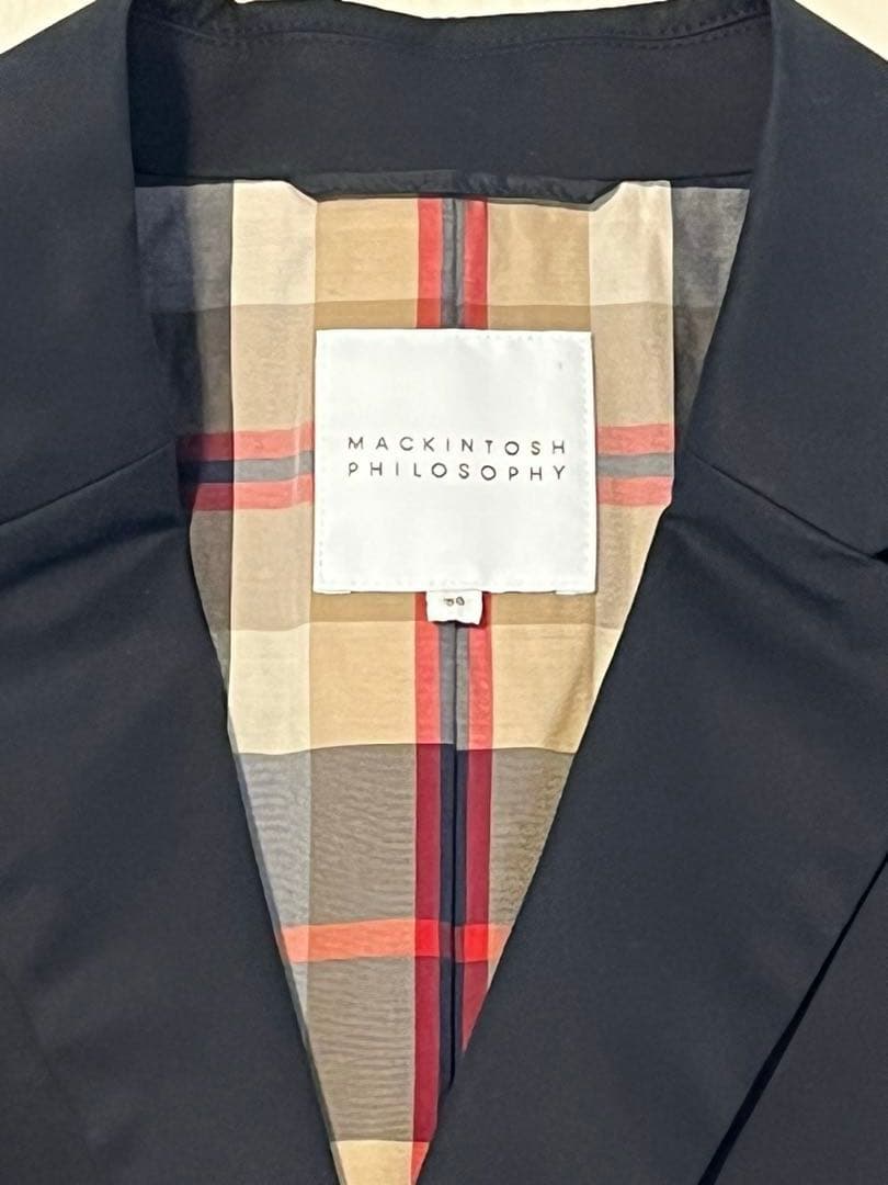 【美品】MACKINTOSH PHILOSOPHYスプリングコート ブラック38