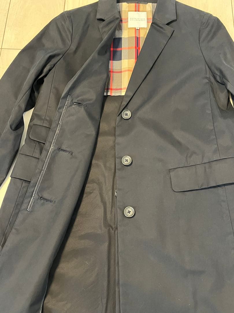 【美品】MACKINTOSH PHILOSOPHYスプリングコート ブラック38