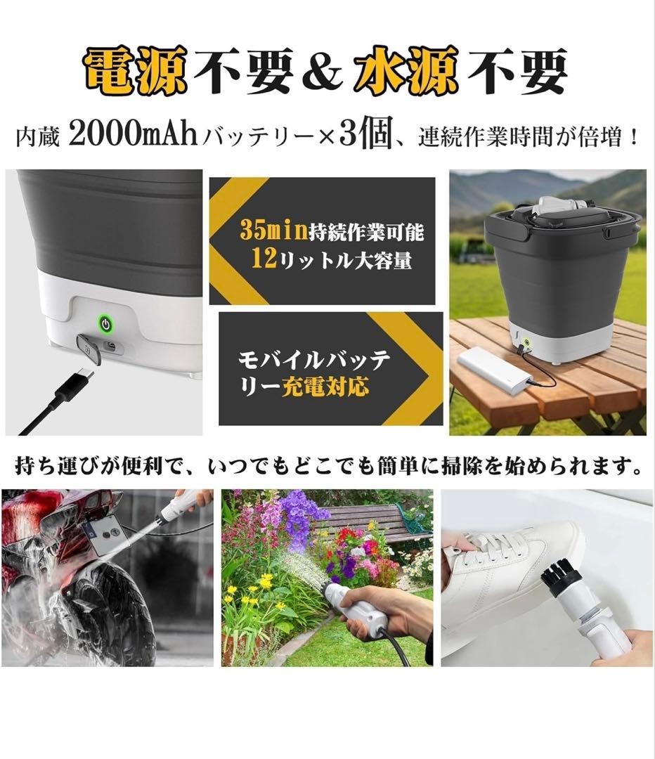 Yoeyang XS-MINI 高圧洗浄機 コンパクト 12Lバケツ