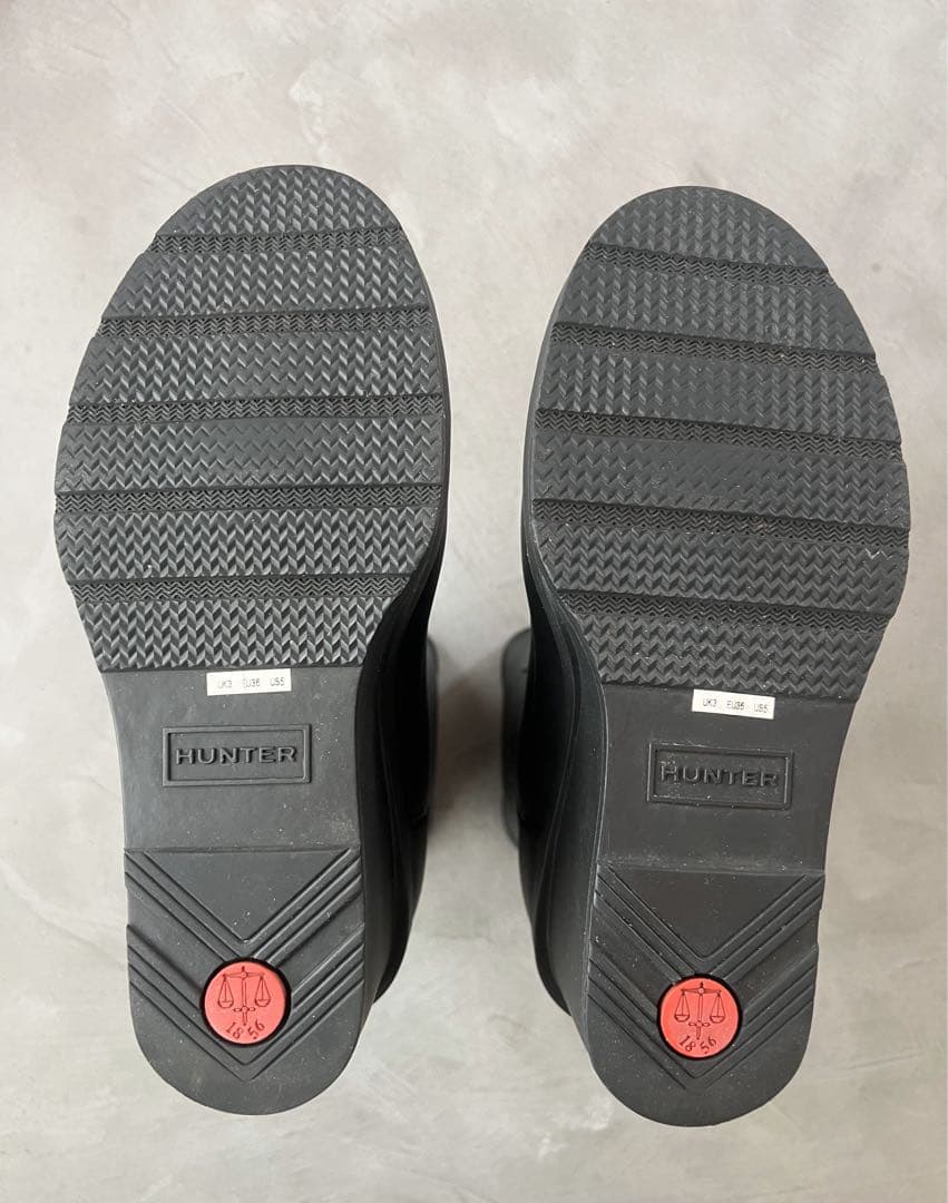 HUNTER リファインドミッドウェッジソールレインブーツ UK(22〜22.5