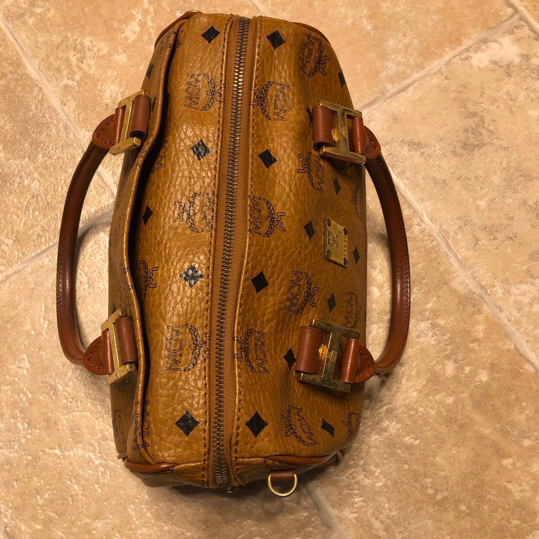 林*子様 【美品】MCM ブラウンレザーボストンバッグused