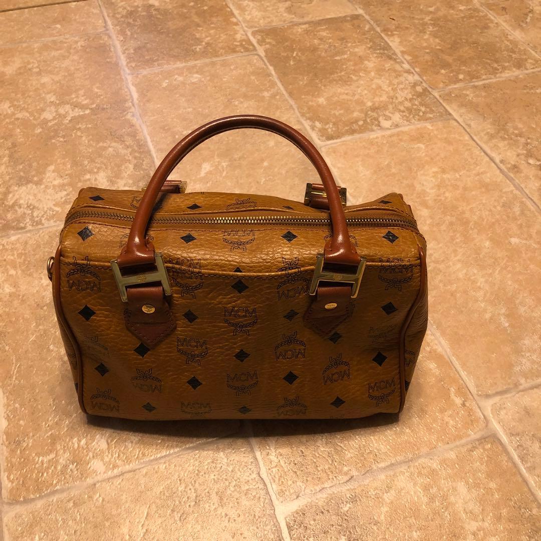 林*子様 【美品】MCM ブラウンレザーボストンバッグused