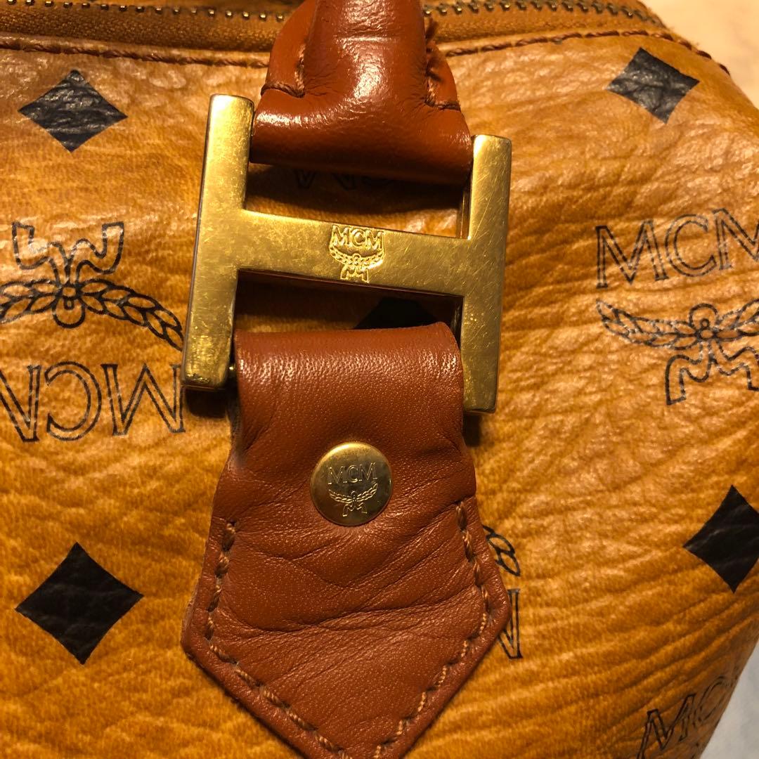 林*子様 【美品】MCM ブラウンレザーボストンバッグused