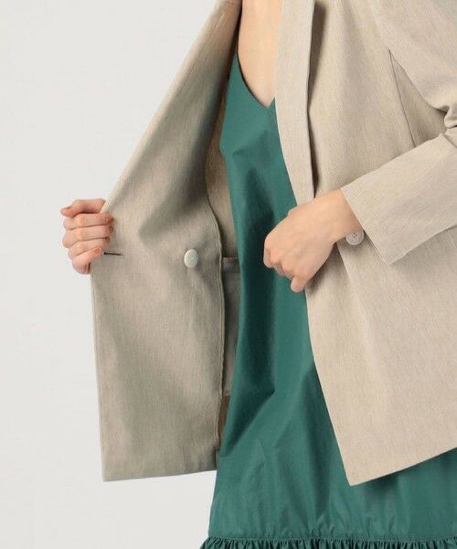 ☆ほぼ未使用☆ボールジィ　ツイルリネンストレッチ ダブルブレストジャケット　36