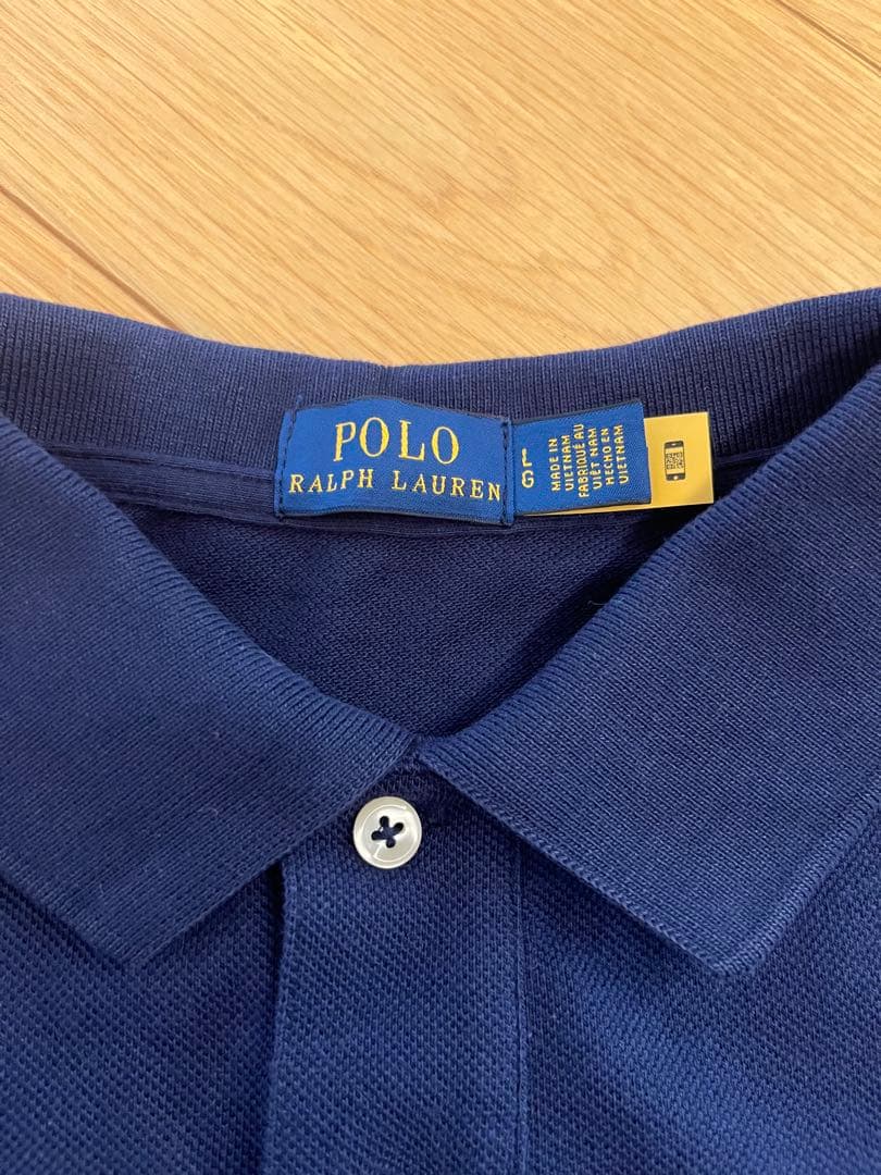 POLO RALPH LAUREN ネイビー ノースリーブ ポロシャツ L