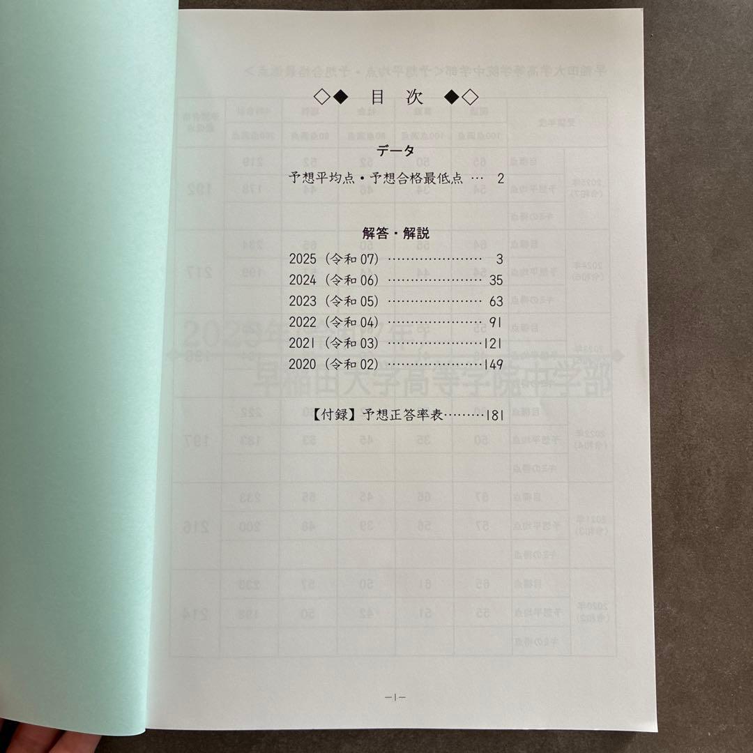 早稲田アカデミー　早稲田学院　過去問題集　過去問付き