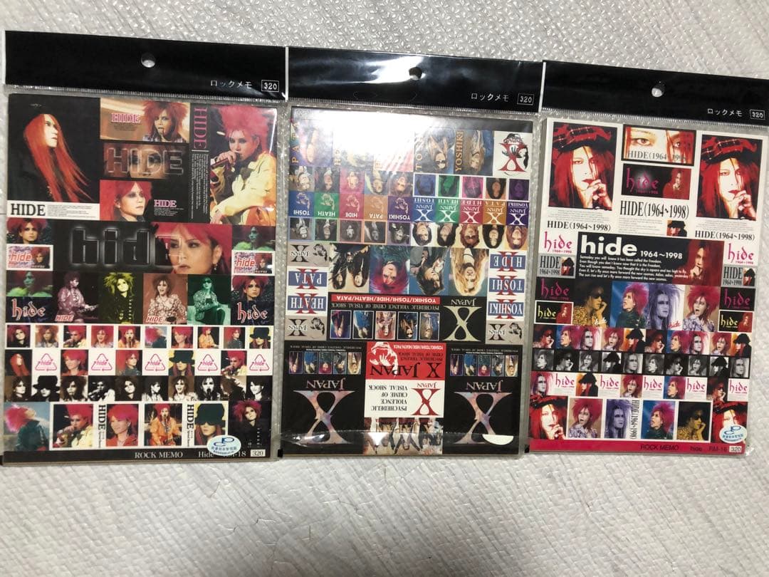 hikaru! X JAPAN hide メモ帳3冊缶バッジグッズまとめ