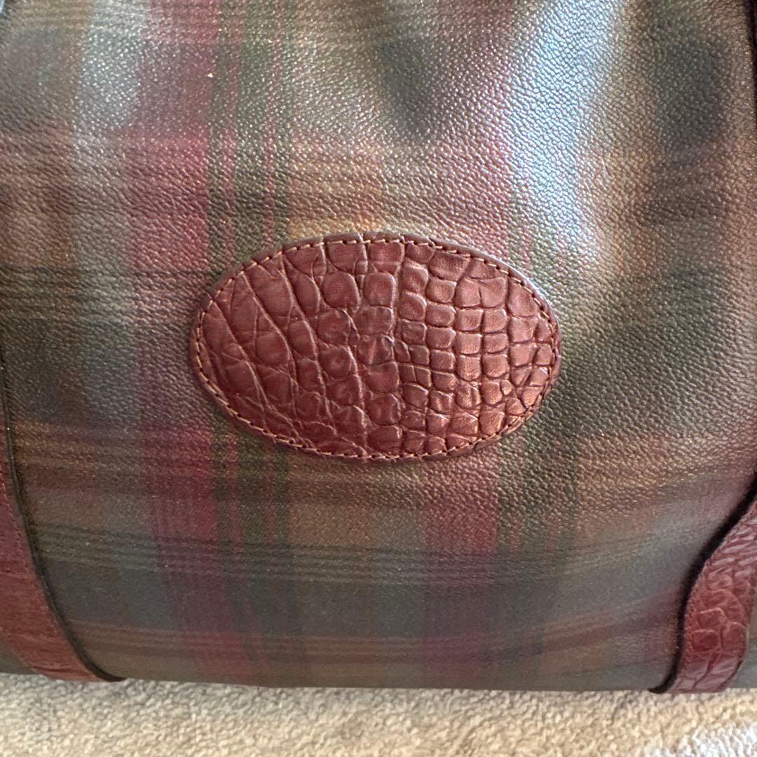 美品Mulberry ボストンバッグ 赤茶　マルベリー ￼英国製　ラグジュアリー