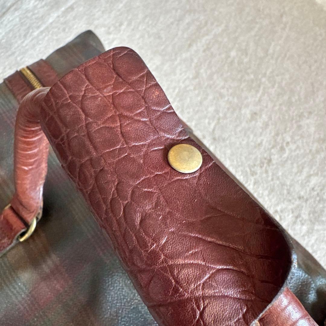 美品Mulberry ボストンバッグ 赤茶　マルベリー ￼英国製　ラグジュアリー