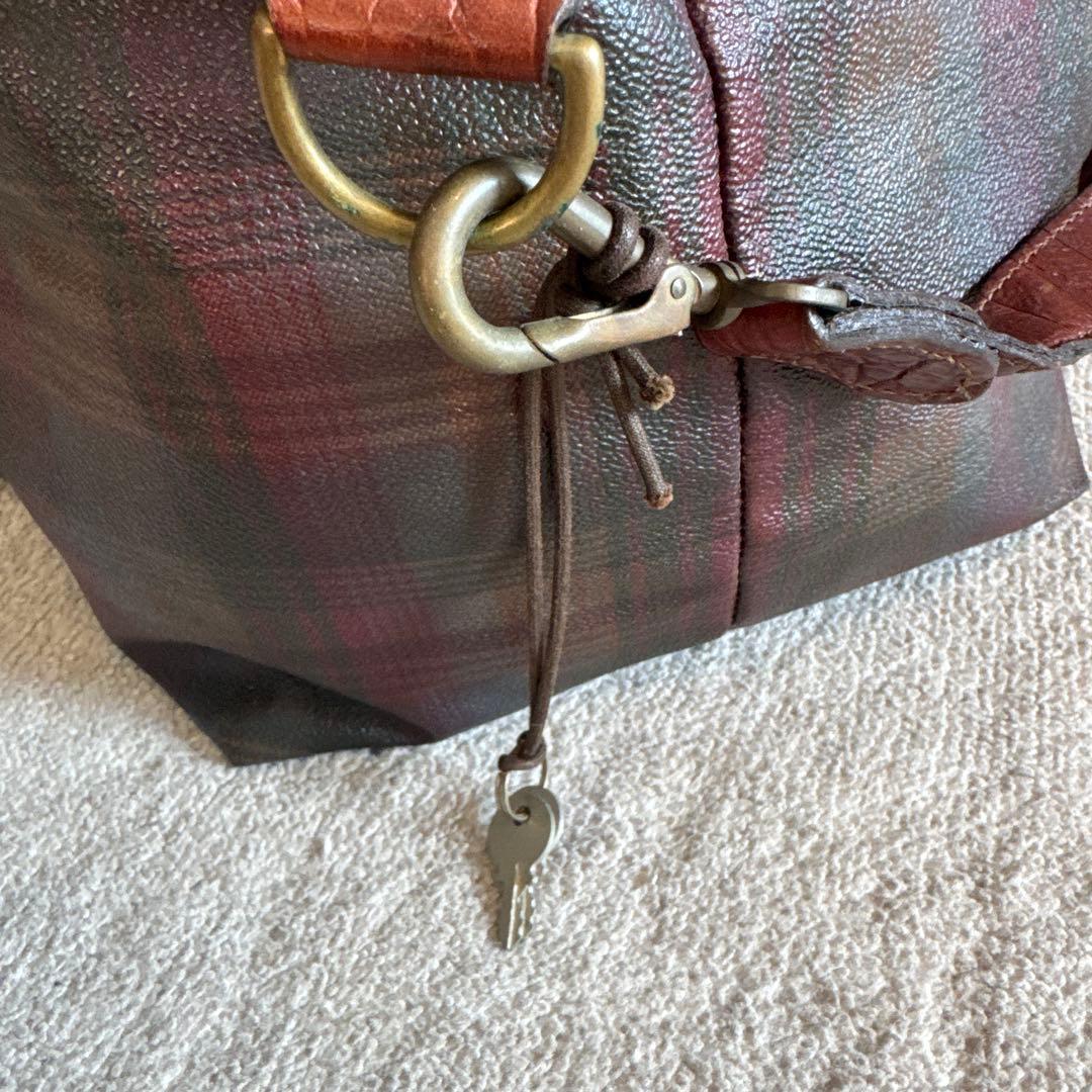 美品Mulberry ボストンバッグ 赤茶　マルベリー ￼英国製　ラグジュアリー