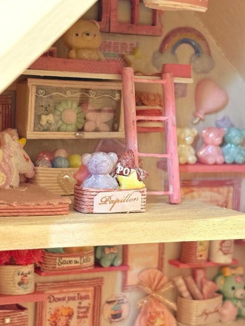 ミニチュアハウス.お家BOXタイプ.エコクラフト☆179(ハンドメイド)