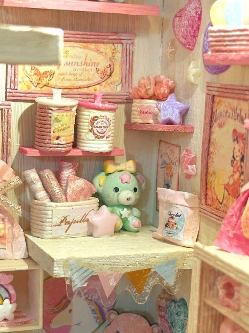 ミニチュアハウス.お家BOXタイプ.エコクラフト☆179(ハンドメイド)