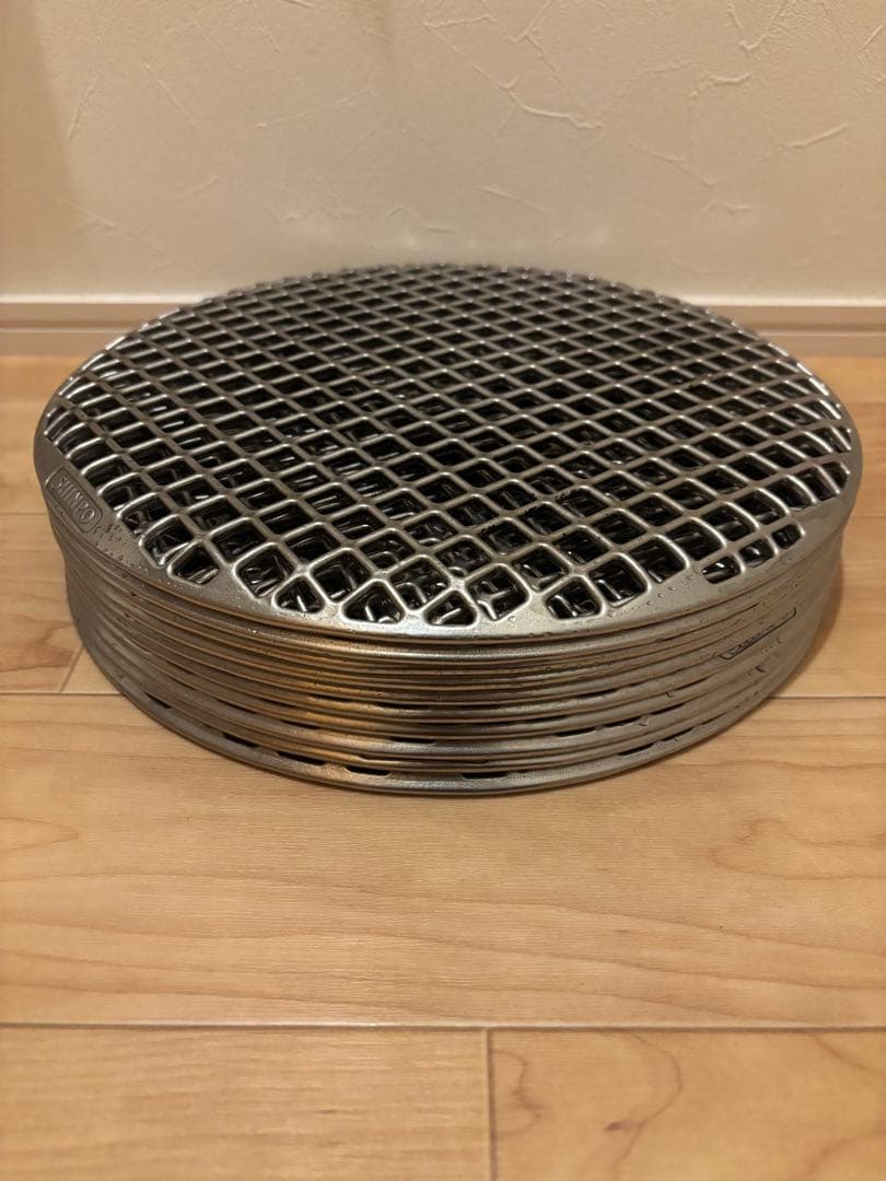 【最安値】シンポ　フラットネット　28ｃｍ　中古品 焼き網10枚組