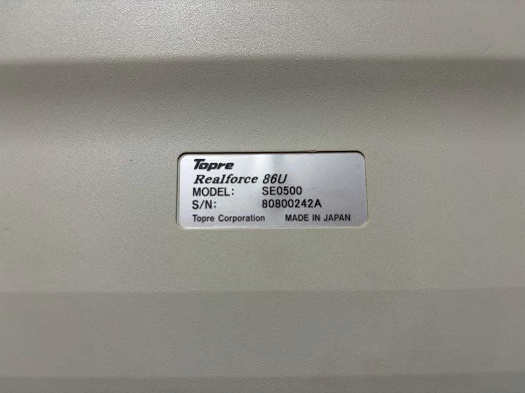 東プレ Realforce 86U キーボード SE0500 英語配列