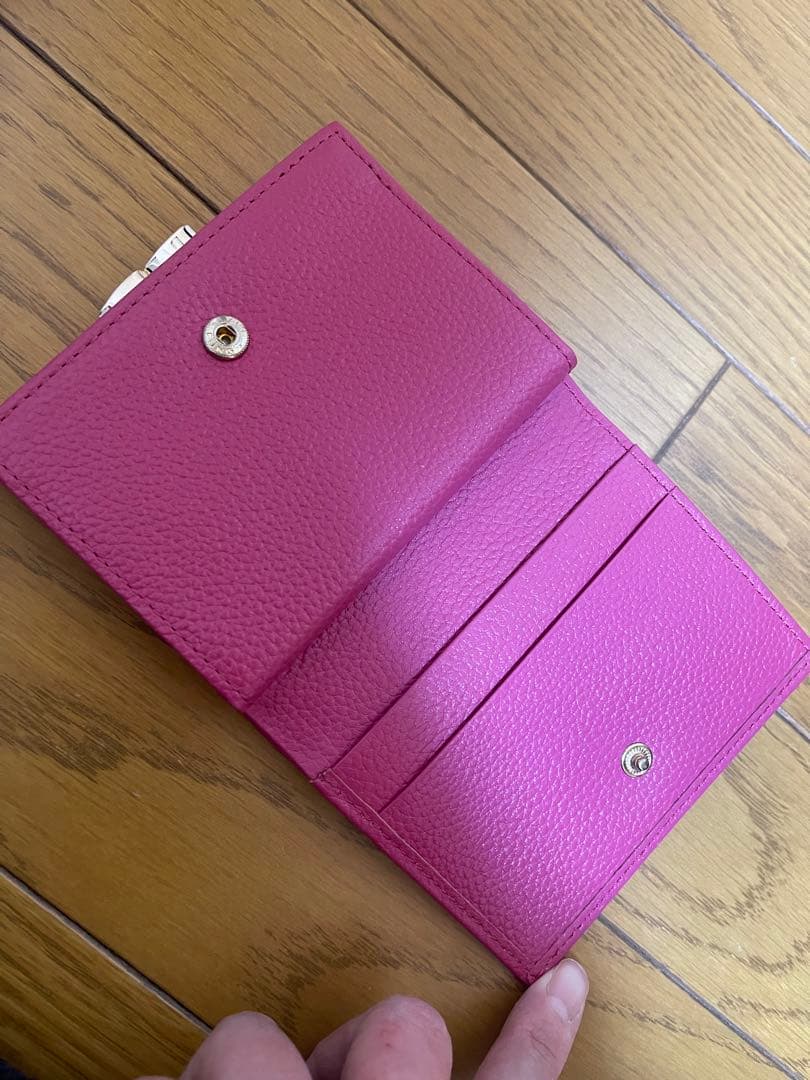 皇居がま口 財布 ローズピンク ニつ折り
