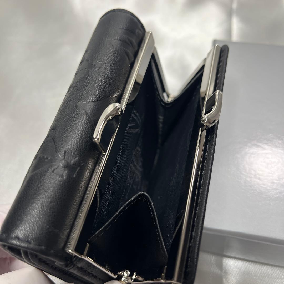 新品 Vivienne Westwood ブラック ヴィヴィアン柄 三つ折り財布
