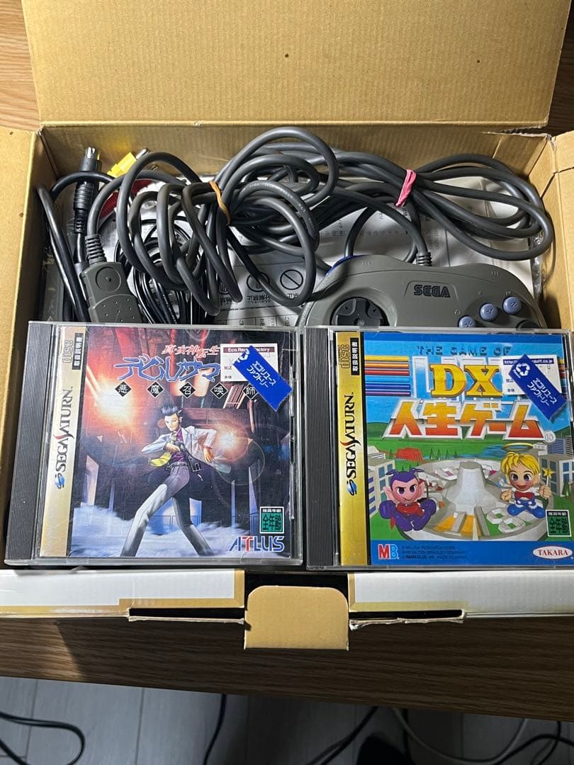 SEGA セガサターン 本体　すぐ遊べるセット　動作確認済み　付属品付き　良品