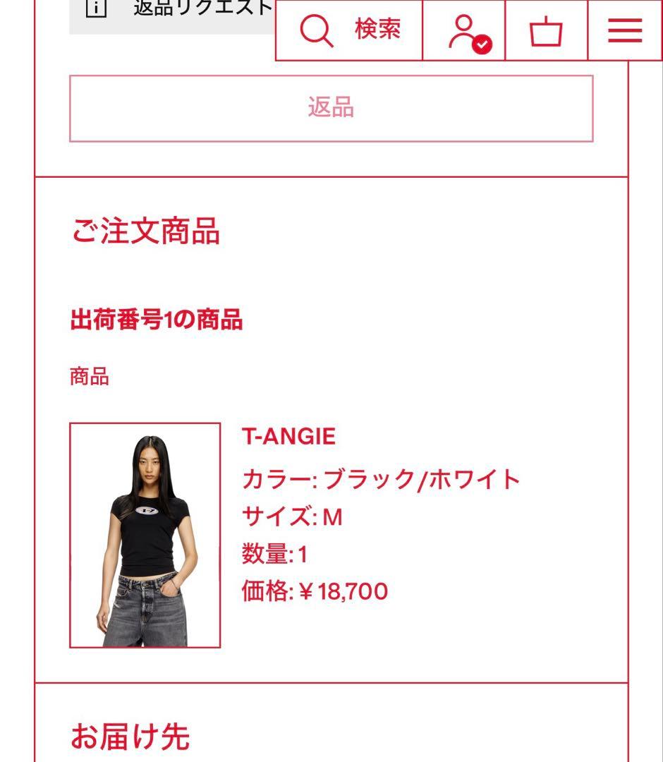 トップス diesel T-ANGIE