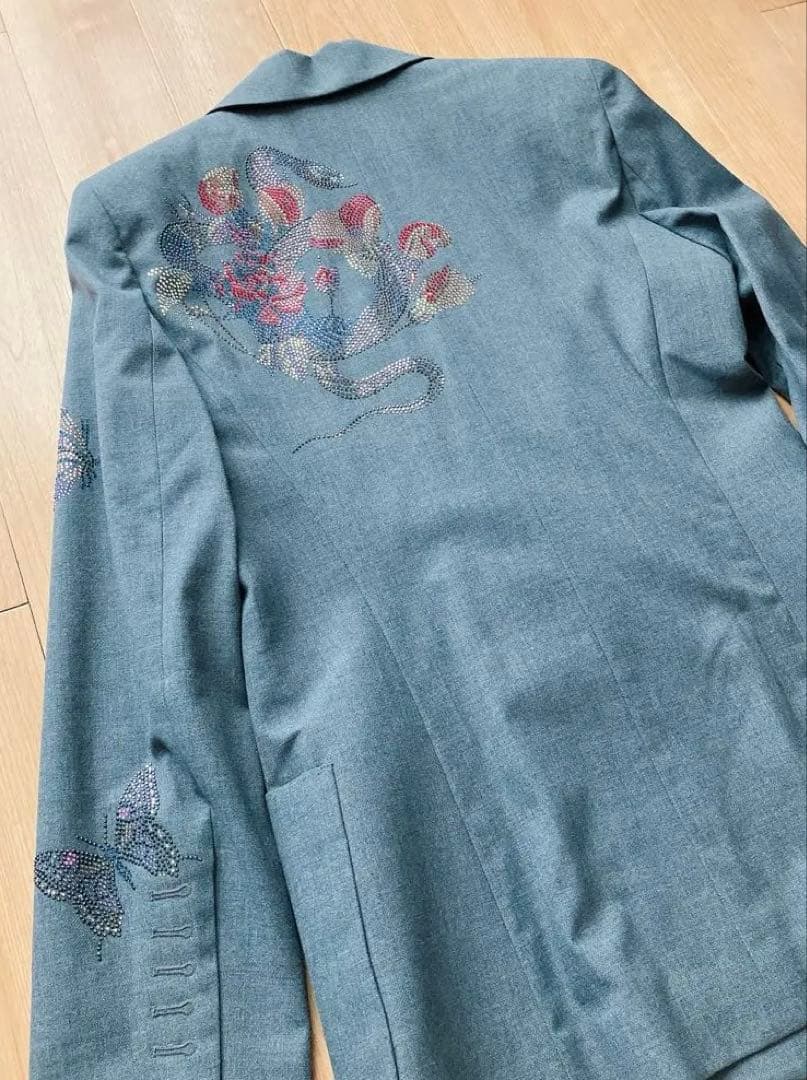 極美品 Zadig&Voltaire 花と蝶ラインストーンジャケット
