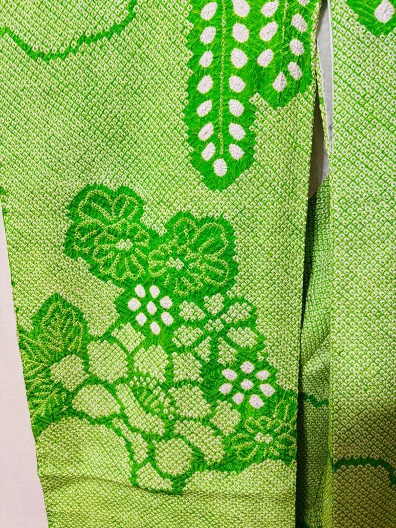 限定価格‼️ 振袖 成人式 鮮やかなグリーン全絞り素晴らしい‼️綺麗‼️フルセット‼️