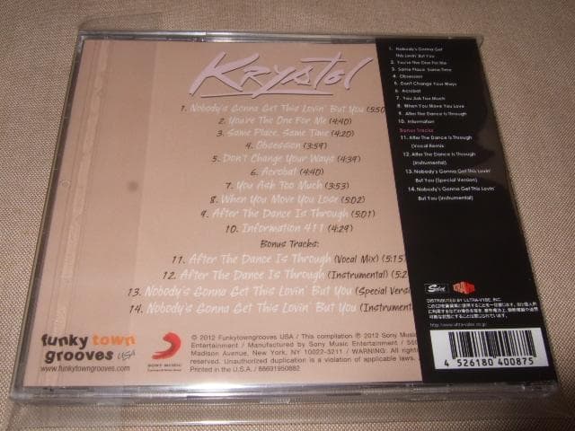 KRYSTOL,新品,国内盤仕様,クリストル,メロウ,R&B,ディスコ