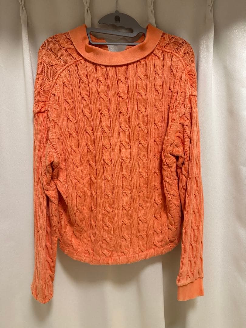 Polo by Ralph Lauren オレンジ ケーブルニット