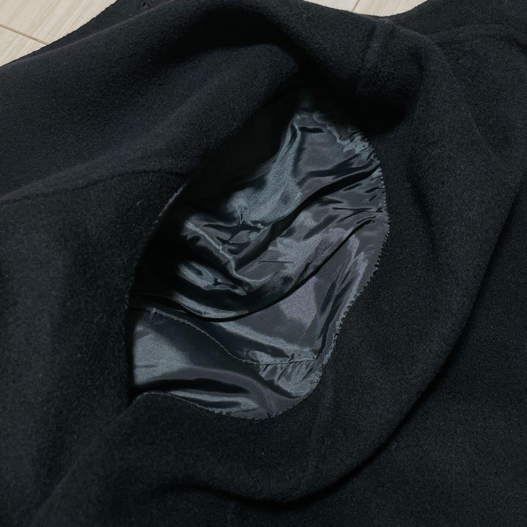 上品デザイン✨KEITH カシミヤ混ウールロングコート（48／L）黒 ゆったり