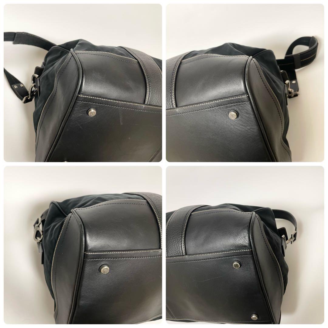 美品✨COACH ボストンバッグ 2way 南京錠 斜めがけ ナイロン 黒