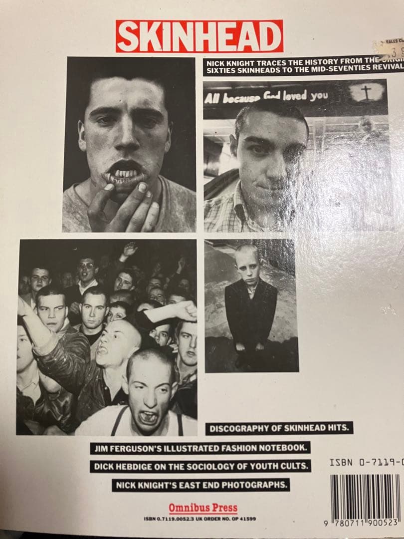 Skinhead nickknight 写真集　tatoo 刺青　坊主