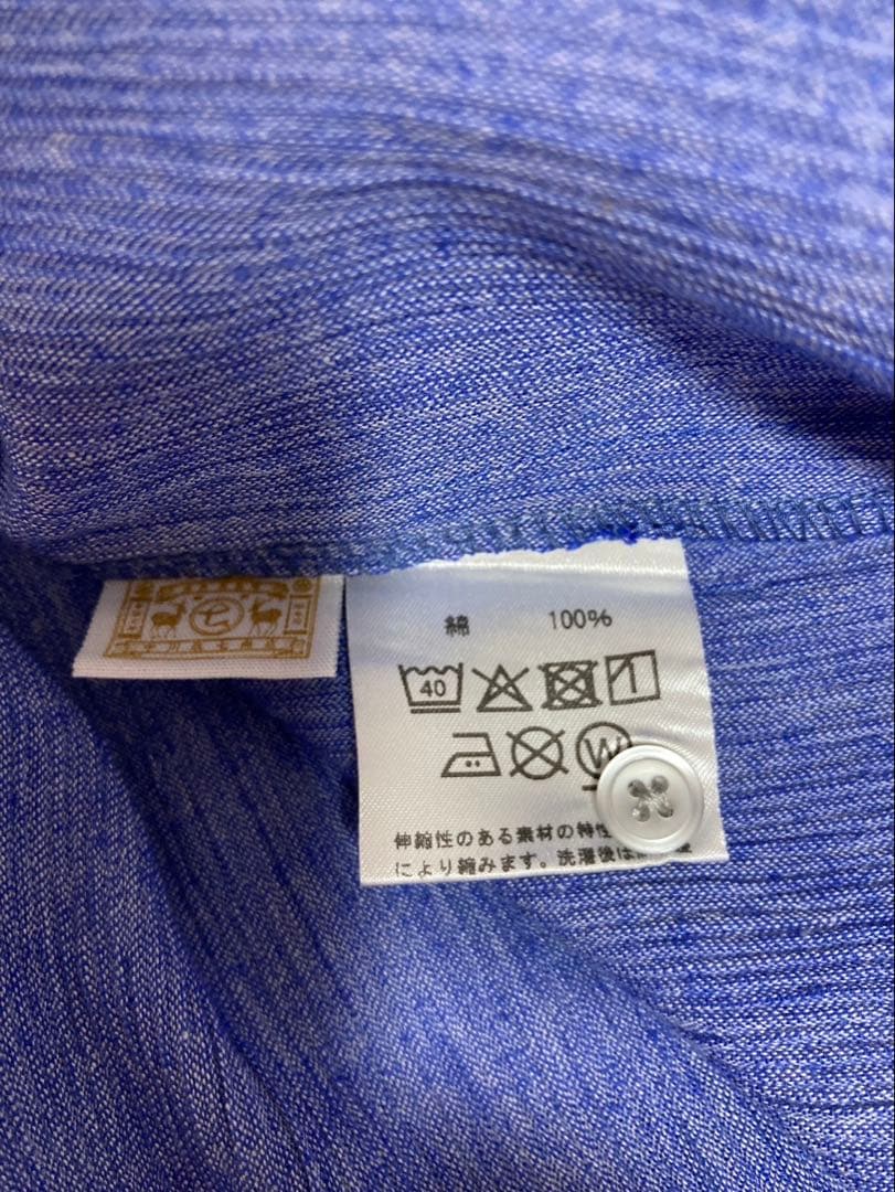 中川政七商店★高島ちぢみ★ワイドシャツ★ブルー★FREE★週末値下げ！！！