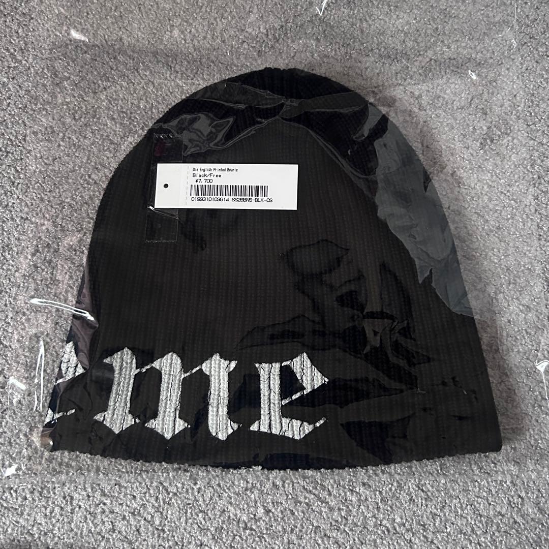 帽子 26ss Supreme Old English Printed Beanie